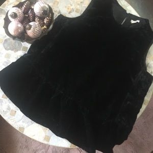 J crew velvet black top